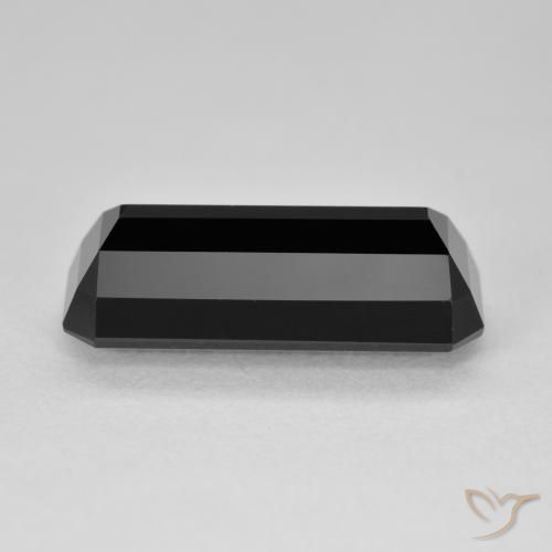 Turmalina Chorlo natural de 6.87 ct, Corte Octágono / Esmeralda, Opaco