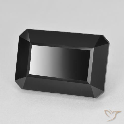 Turmalina Chorlo natural de 14.52 ct, Corte Octágono / Esmeralda, Opaco