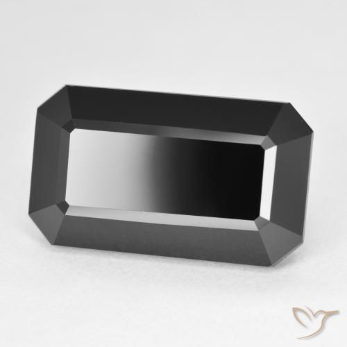 Turmalina Chorlo natural de 16.28 ct, Corte Octágono / Esmeralda, Opaco