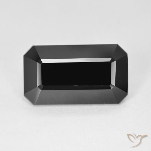 9.05ct Natural Chorlo Turmalina, corte esmeralda, Opaco