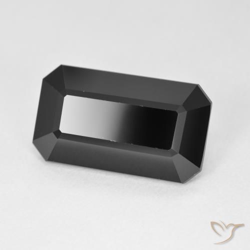 Turmalina Chorlo natural de 9.05 ct, Corte Octágono / Esmeralda, Opaco