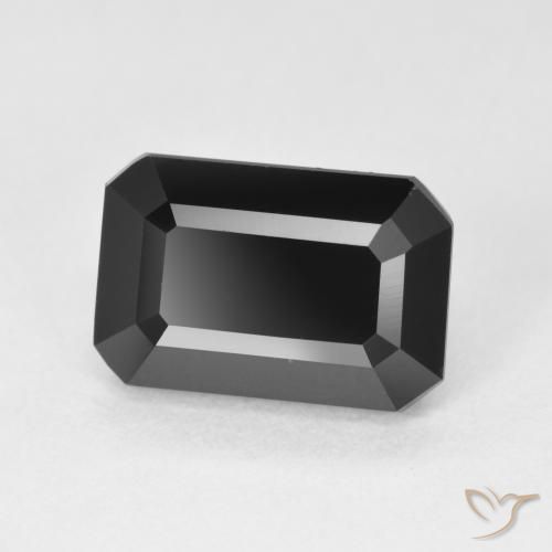 Turmalina Chorlo natural de 4.42 ct, Corte Octágono / Esmeralda, Opaco