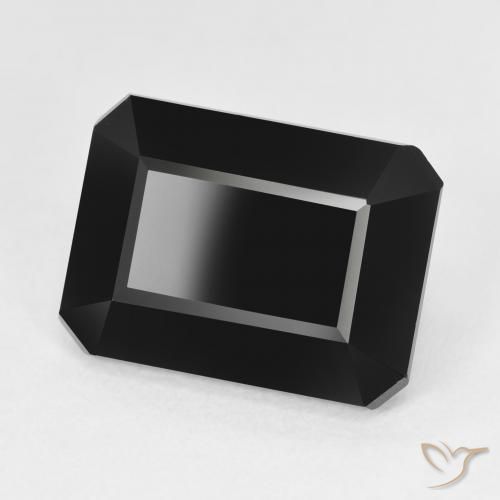 Turmalina Chorlo natural de 10.29 ct, Corte Octágono / Esmeralda, Opaco
