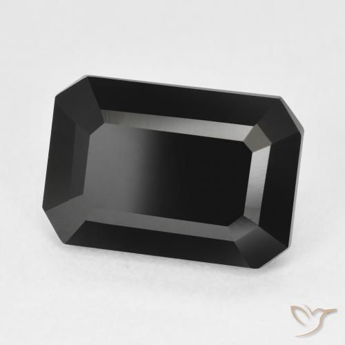 Turmalina Chorlo natural de 5.97 ct, Corte Octágono / Esmeralda, Opaco