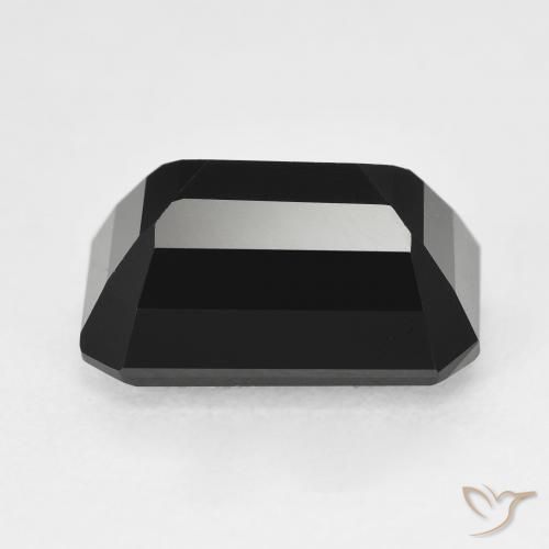 Turmalina Chorlo natural de 5.97 ct, Corte Octágono / Esmeralda, Opaco