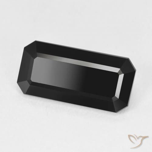 Turmalina Chorlo natural de 5.66 ct, Corte Octágono / Esmeralda, Opaco