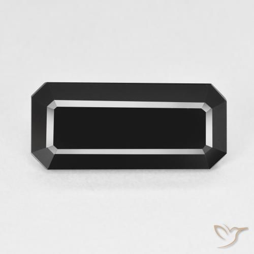 5.86ct Natural Chorlo Turmalina, corte esmeralda, Opaco