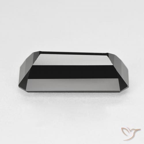 Turmalina Chorlo natural de 5.86 ct, Corte Octágono / Esmeralda, Opaco