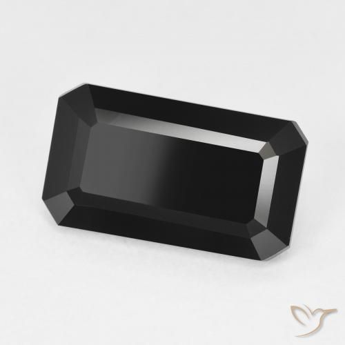 Turmalina Chorlo natural de 6.61 ct, Corte Octágono / Esmeralda, Opaco