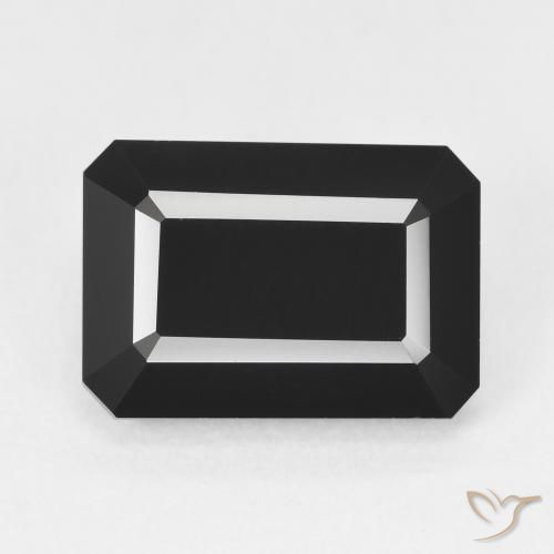 7.07ct Natural Chorlo Turmalina, corte esmeralda, Opaco