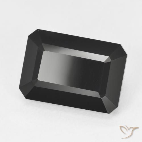 Turmalina Chorlo natural de 7.07 ct, Corte Octágono / Esmeralda, Opaco