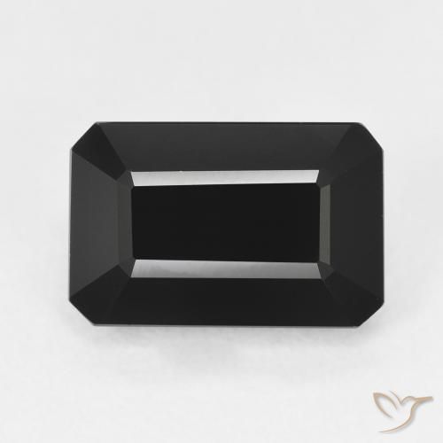 3.98ct Natural Chorlo Turmalina, corte esmeralda, Opaco
