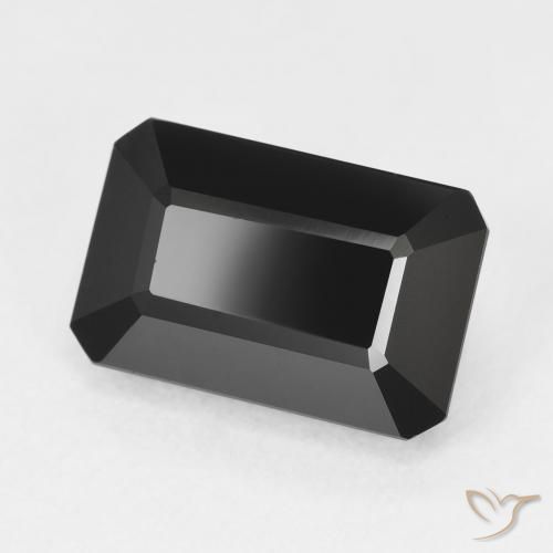 Turmalina Chorlo natural de 3.98 ct, Corte Octágono / Esmeralda, Opaco