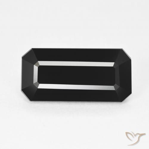 4.16ct Natural Chorlo Turmalina, corte esmeralda, Opaco