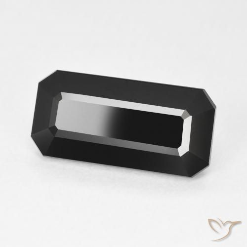 Turmalina Chorlo natural de 4.16 ct, Corte Octágono / Esmeralda, Opaco