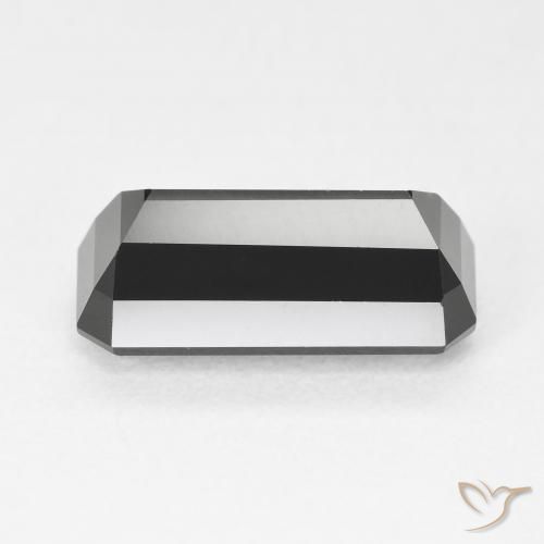 Turmalina Chorlo natural de 4.16 ct, Corte Octágono / Esmeralda, Opaco