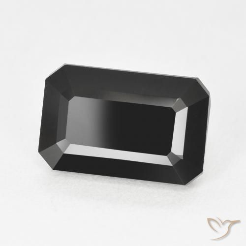 Turmalina Chorlo natural de 4.83 ct, Corte Octágono / Esmeralda, Opaco