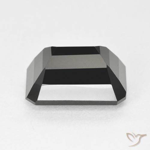 Turmalina Chorlo natural de 4.83 ct, Corte Octágono / Esmeralda, Opaco