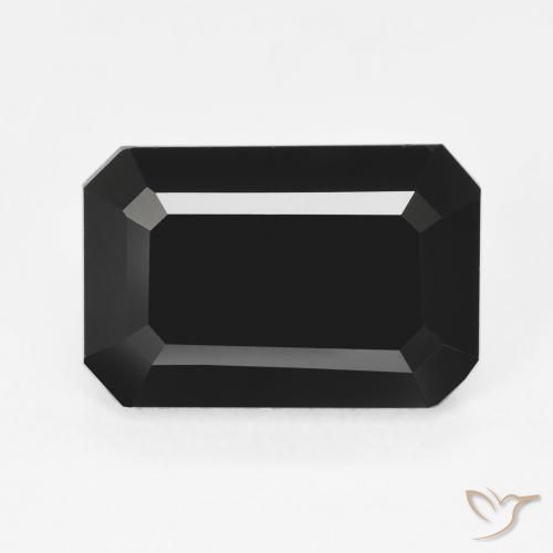 6.37ct Natural Chorlo Turmalina, corte esmeralda, Opaco