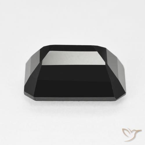 Turmalina Chorlo natural de 6.37 ct, Corte Octágono / Esmeralda, Opaco