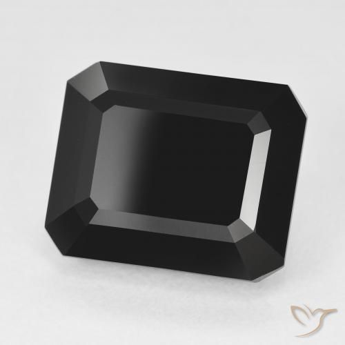 Turmalina Chorlo natural de 11.71 ct, Corte Octágono / Esmeralda, Opaco