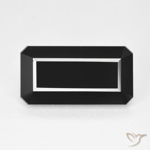 10.66ct Natural Chorlo Turmalina, corte esmeralda, Opaco