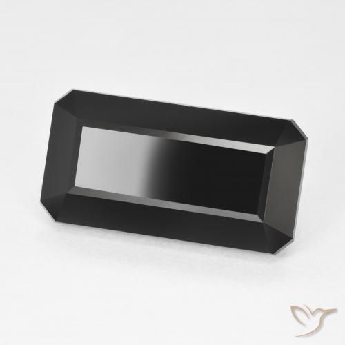 Turmalina Chorlo natural de 10.66 ct, Corte Octágono / Esmeralda, Opaco