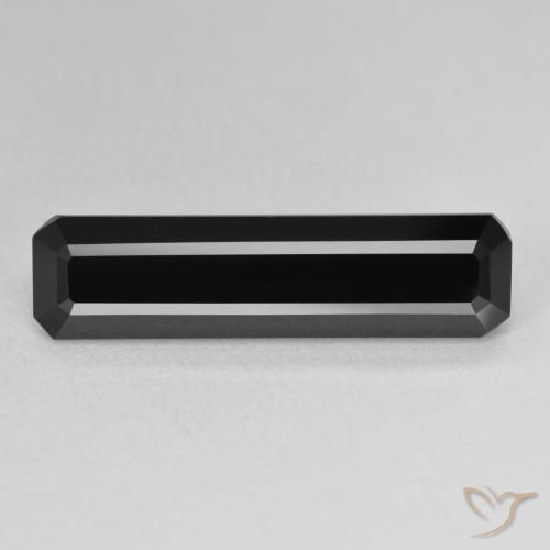 6.90ct Natural Chorlo Turmalina, corte esmeralda, Opaco