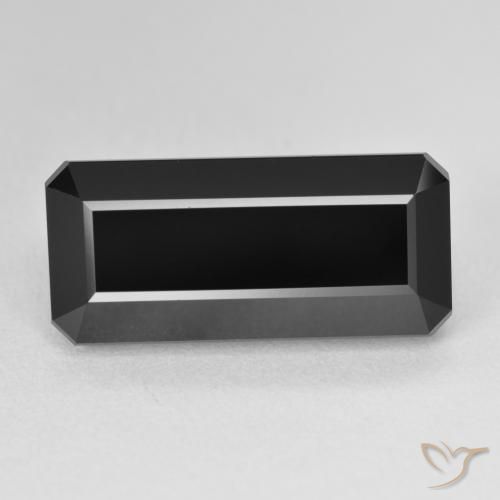 12.22ct Natural Chorlo Turmalina, corte esmeralda, Opaco