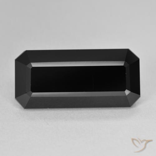 10.67ct Natural Chorlo Turmalina, corte esmeralda, Opaco
