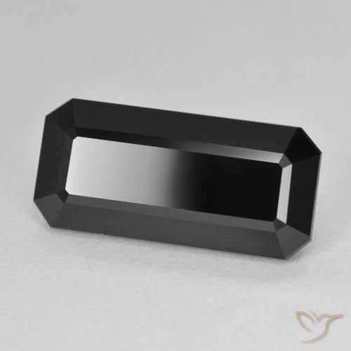 Turmalina Chorlo natural de 10.67 ct, Corte Octágono / Esmeralda, Opaco
