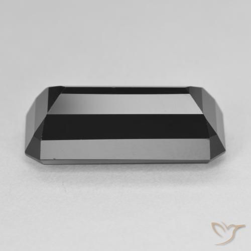 Turmalina Chorlo natural de 10.67 ct, Corte Octágono / Esmeralda, Opaco