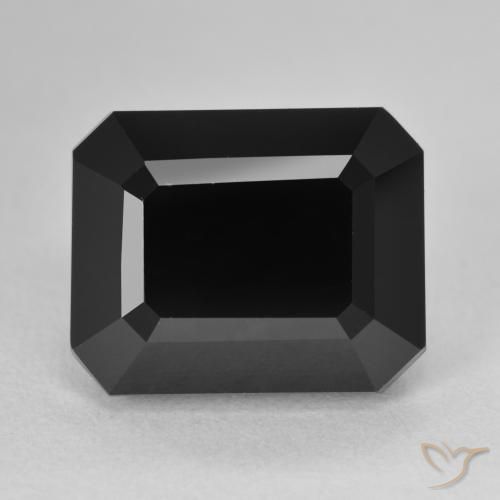 11.95ct Natural Chorlo Turmalina, corte esmeralda, Opaco
