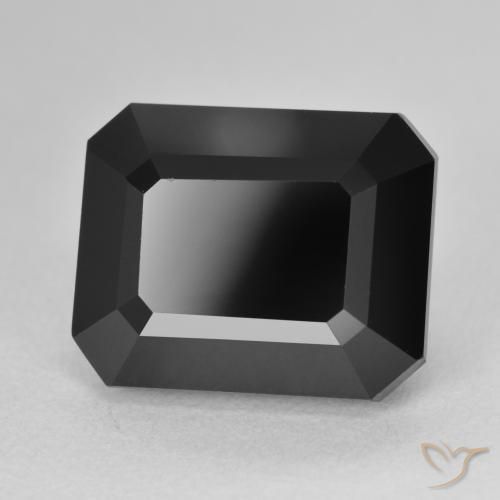 Turmalina Chorlo natural de 11.95 ct, Corte Octágono / Esmeralda, Opaco