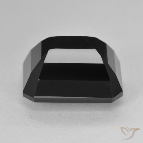 Turmalina Chorlo natural de 11.95 ct, Corte Octágono / Esmeralda, Opaco