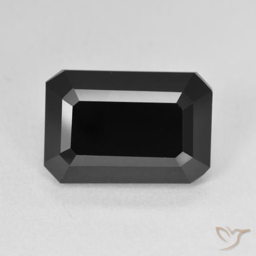 6.77ct Natural Chorlo Turmalina, corte esmeralda, Opaco