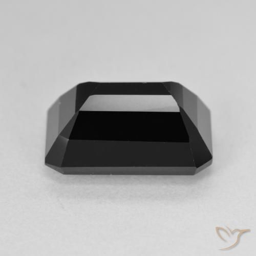 Turmalina Chorlo natural de 6.77 ct, Corte Octágono / Esmeralda, Opaco