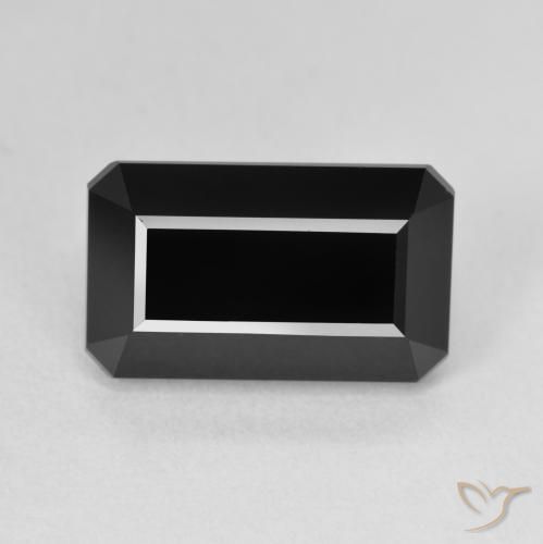 6.70ct Natural Chorlo Turmalina, corte esmeralda, Opaco