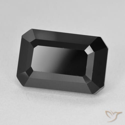 Turmalina Chorlo natural de 8.97 ct, Corte Octágono / Esmeralda, Opaco
