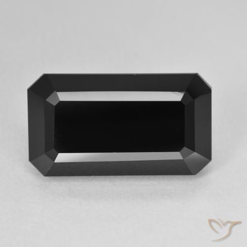 10.96ct Natural Chorlo Turmalina, corte esmeralda, Opaco