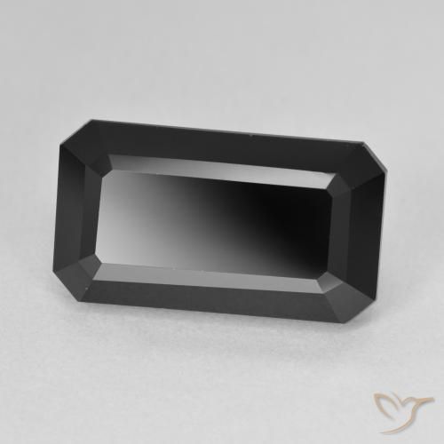 Turmalina Chorlo natural de 10.96 ct, Corte Octágono / Esmeralda, Opaco