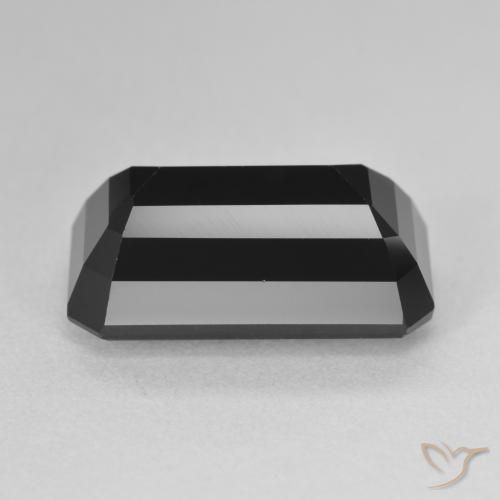 Turmalina Chorlo natural de 10.96 ct, Corte Octágono / Esmeralda, Opaco