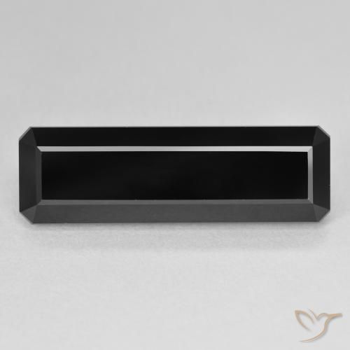 11.16ct Natural Chorlo Turmalina, corte esmeralda, Opaco