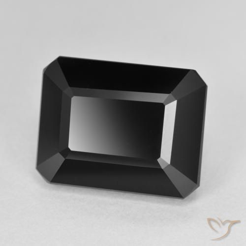 Turmalina Chorlo natural de 11.28 ct, Corte Octágono / Esmeralda, Opaco