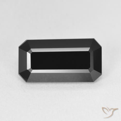 4.33ct Natural Chorlo Turmalina, corte esmeralda, Opaco