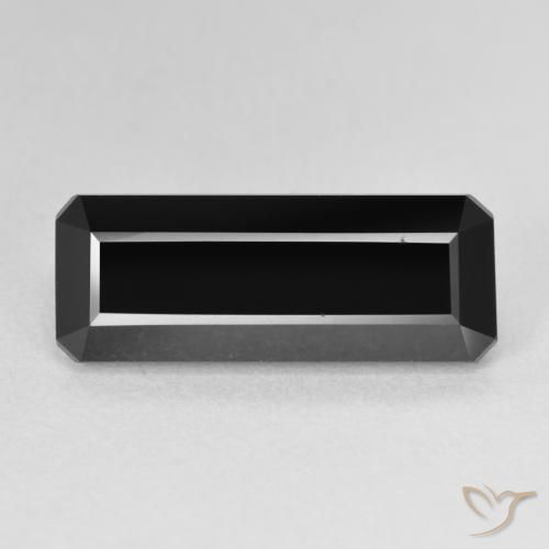 6.18ct Natural Chorlo Turmalina, corte esmeralda, Opaco