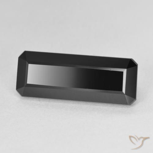 Turmalina Chorlo natural de 6.18 ct, Corte Octágono / Esmeralda, Opaco
