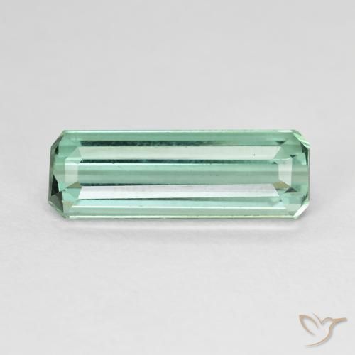 4.12ct Natural Verde menta claro turmalina, corte esmeralda, VVS-VS