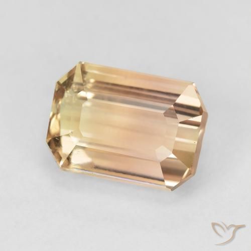 Turmalina Dorado durazno claro natural de 5.60 ct, Corte Octágono / Esmeralda, SI