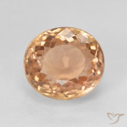 6.96ct Natural Naranja sidra turmalina, Ovalada, VS
